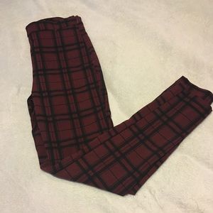 Cropped Plaid Pants